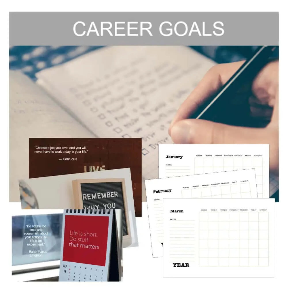 Career and Business Goals Printable Calendar PLR