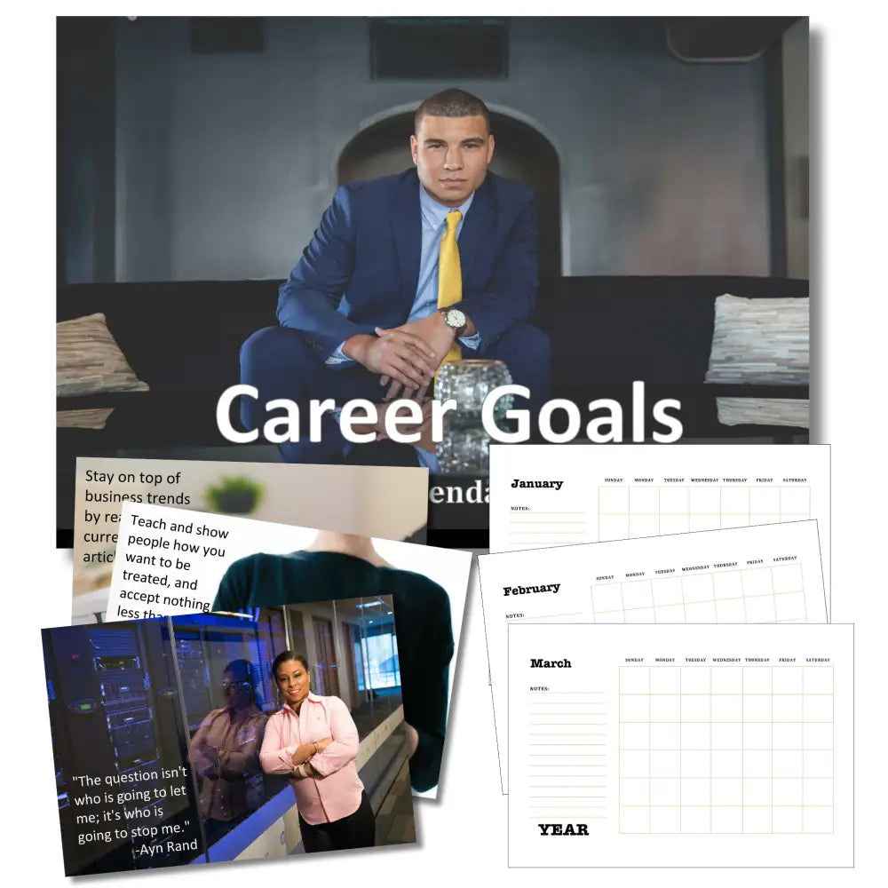 Career Goals Printable Calendar Plr Calendars