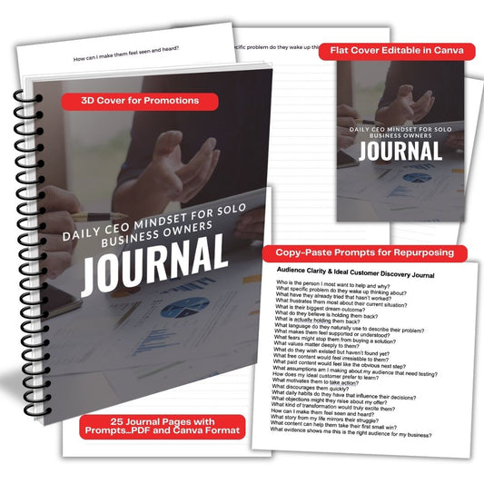 Daily CEO Mindset Journal for Solo Business Owners