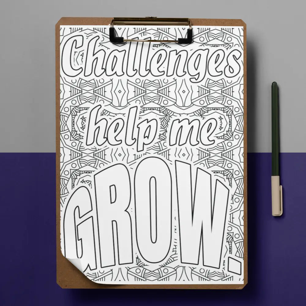 challenges help me grow printable plr