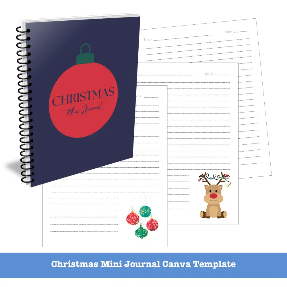 Christmas Journal Canva Template - Mini Plr Templates