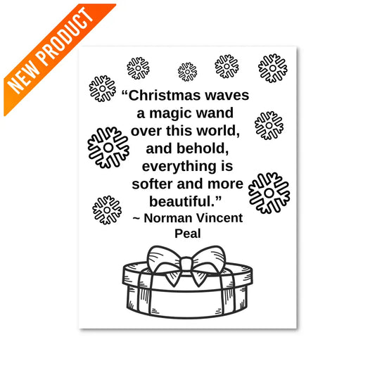 ’Christmas Magic’ Quote Plr Coloring Page Pages