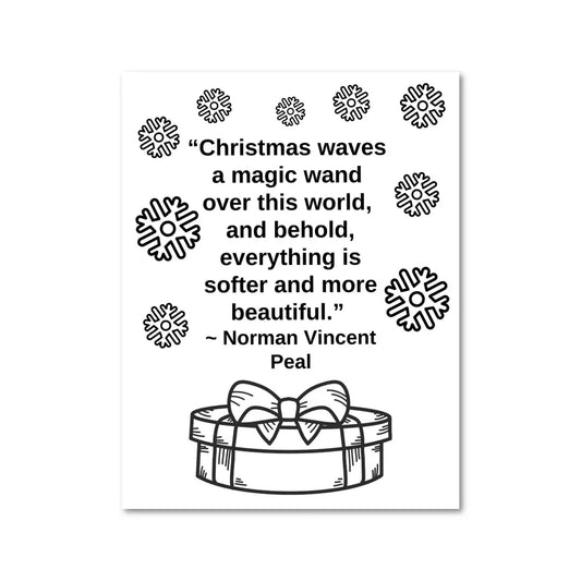 ’Christmas Magic’ Quote Plr Coloring Page Pages