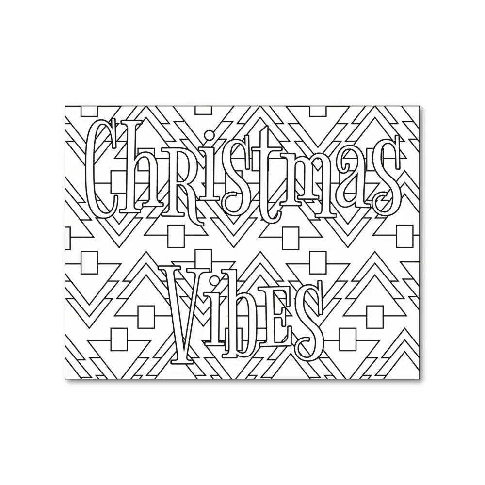 ’Christmas Vibes’ Holiday Plr Coloring Page Pages