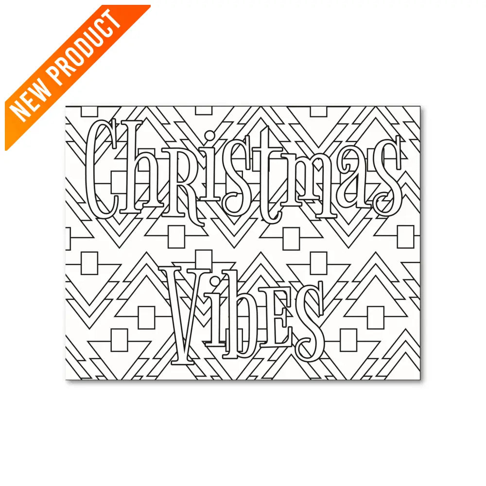 ’Christmas Vibes’ Holiday Plr Coloring Page Pages