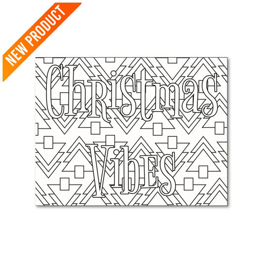 ’Christmas Vibes’ Holiday Plr Coloring Page Pages