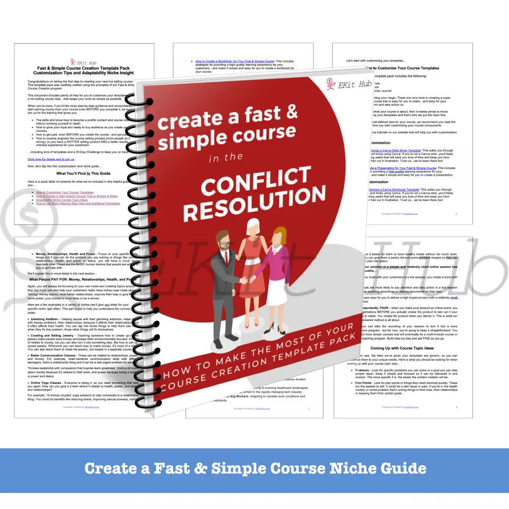 conflict resolution course creation 