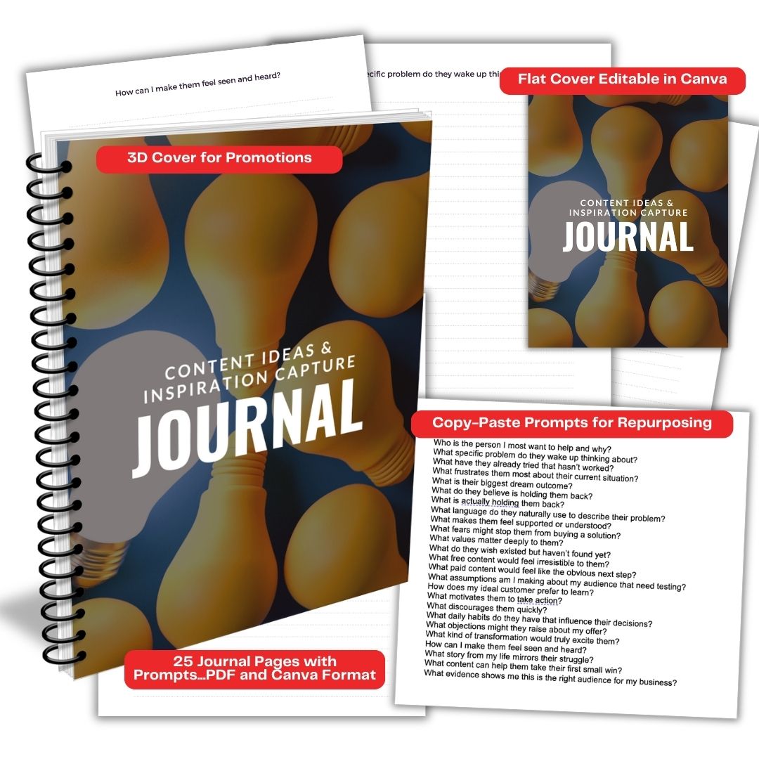Content Ideas and Inspiration Capture PLR Journal