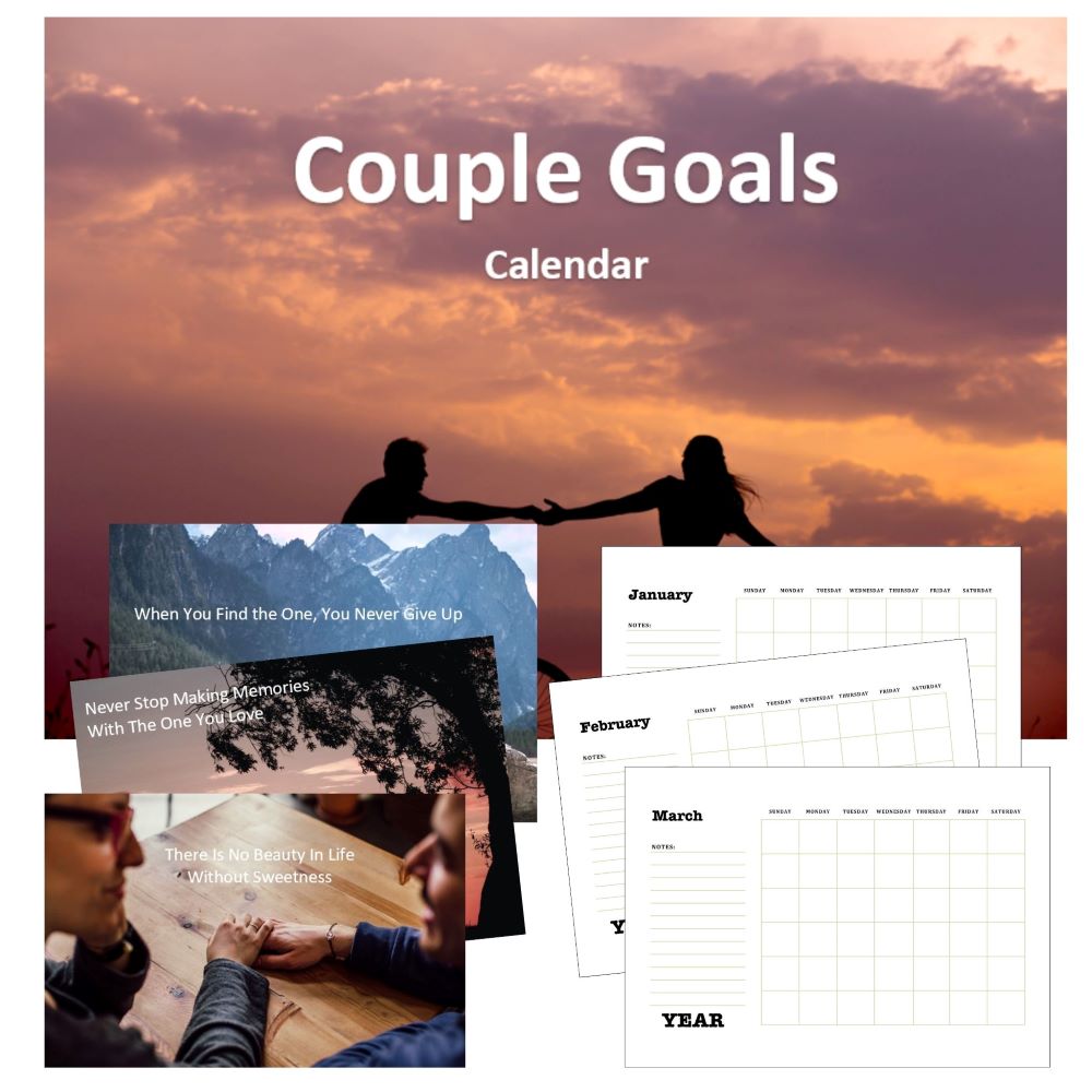Couple and Relationship Goals Calendar PLR