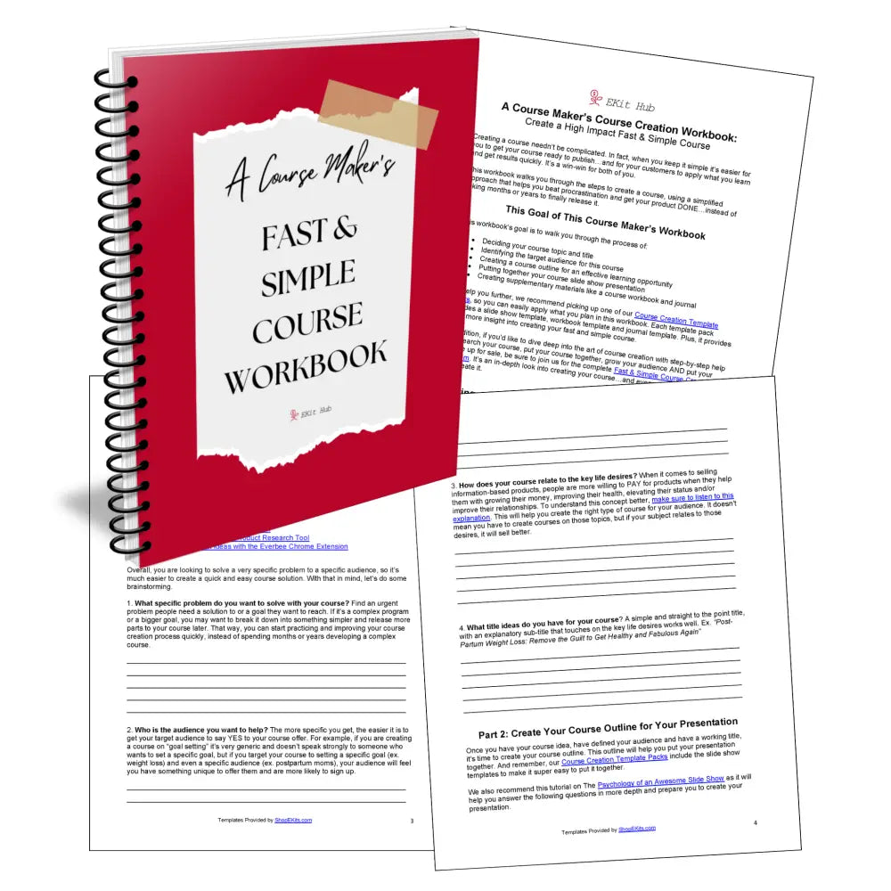 Course Creation Pdf Simplify Course Design with Our Creation Workbook