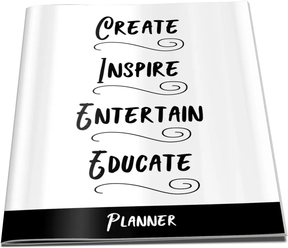 create inspire entertain educate PLR planner