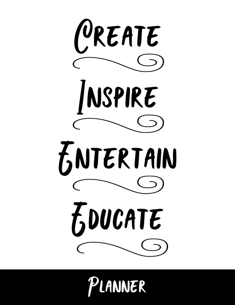 create inspire entertain educate PLR planner