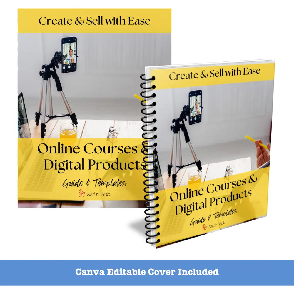 Create & Sell With Ease For Online Courses Digital Products Guide + Templates Business