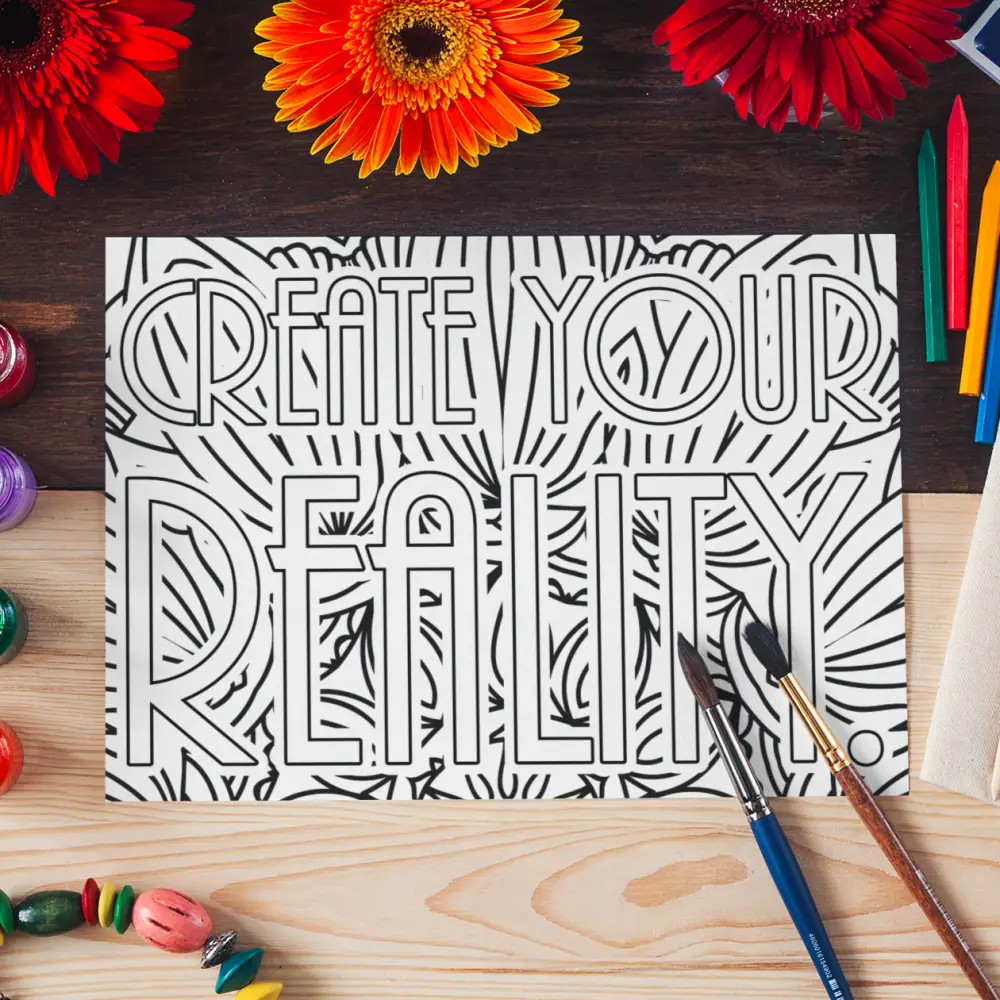 create your reality plr coloring page