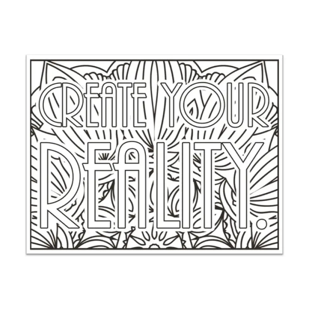 Create Your Reality Personal Development Plr Coloring Page - Inspirational Content With Private