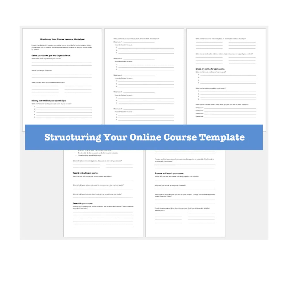 creating courses without being on camera plr templates