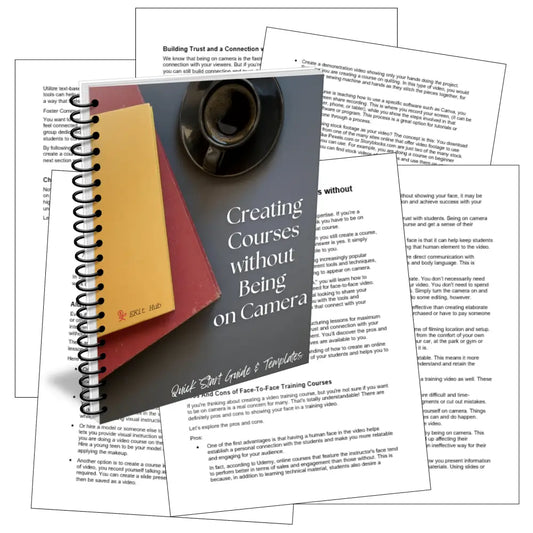 creating courses without being on camera plr templates