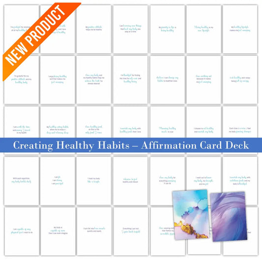 Creating Healthy Habits - Plr Affirmation Card Deck Business Templates