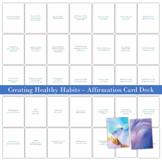 Creating Healthy Habits - Plr Affirmation Card Deck Business Templates