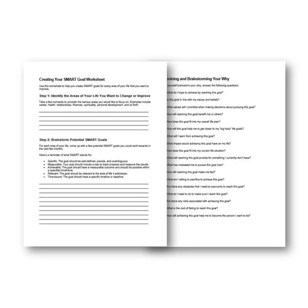 Creating Your Smart Goals And Determining Why Checklist Worksheet Printable Worksheets Checklists