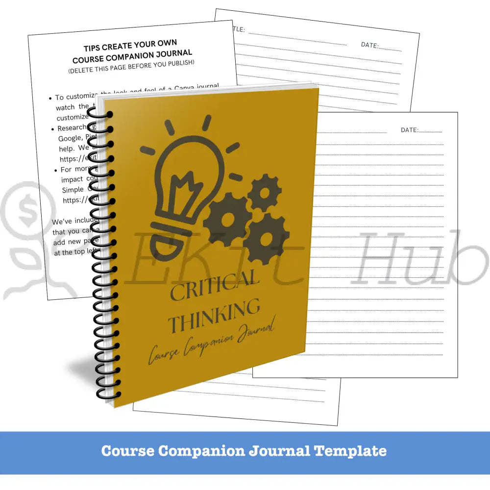 Critical Thinking Niche Course Template Pack + Create A Quick Guide Canva Templates