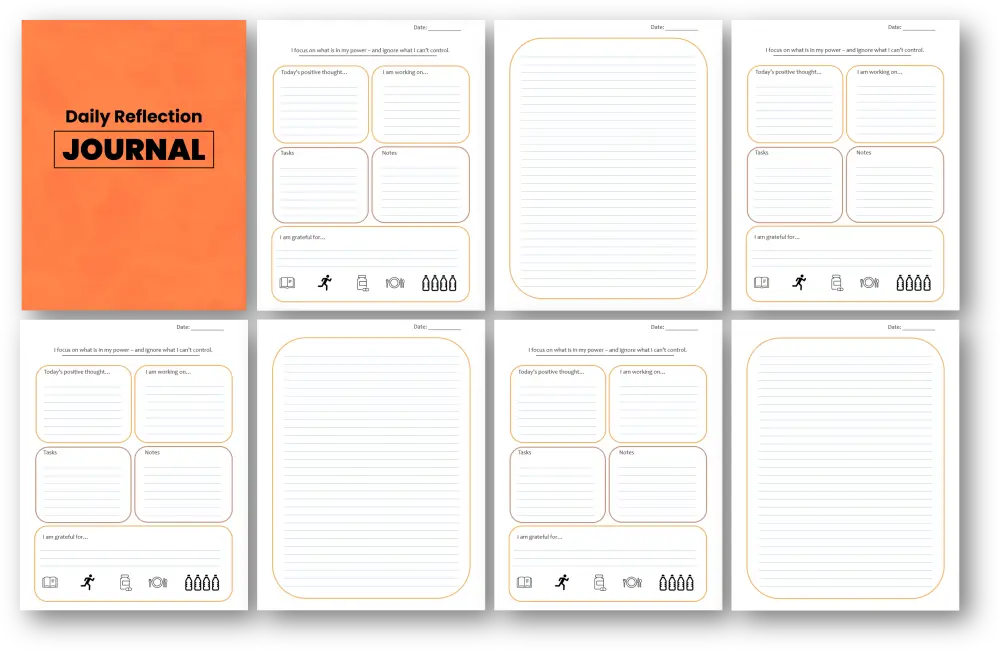 printable daily reflection journal template
