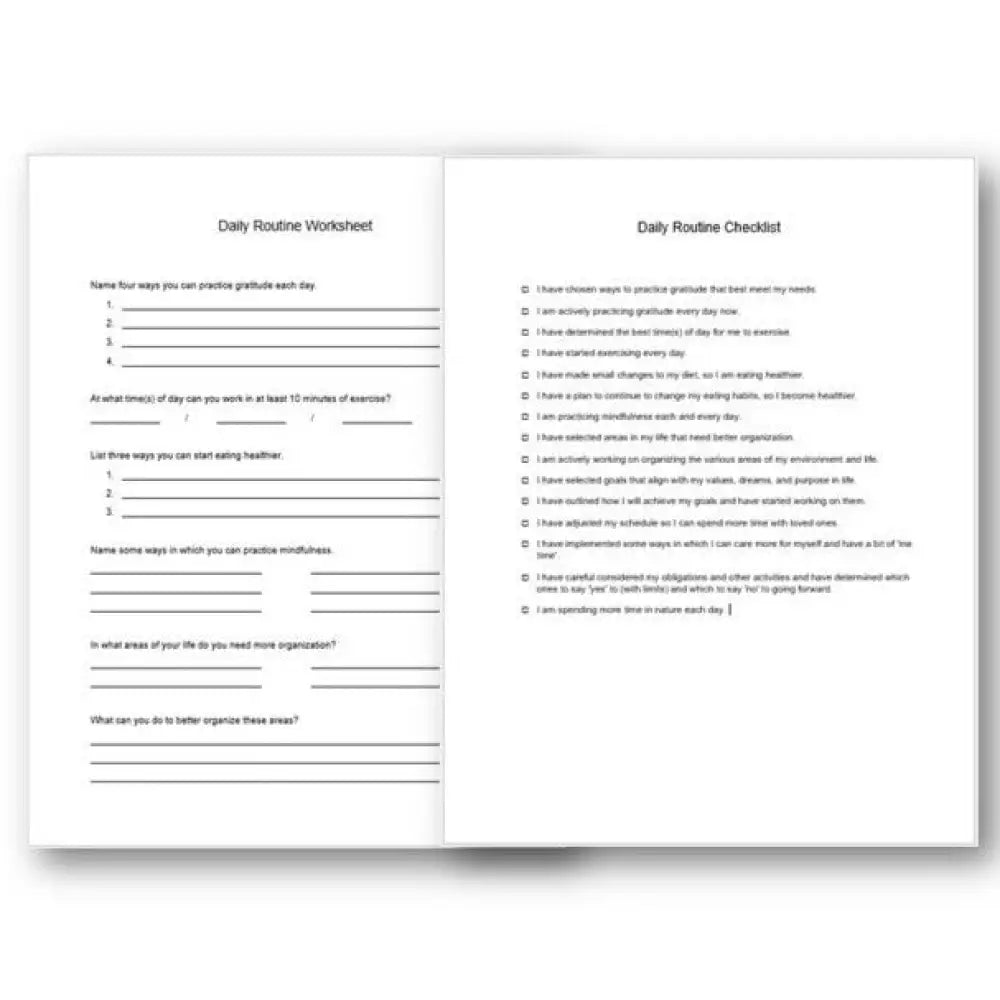 Daily Routine Checklist And Worksheet Printable Worksheets Checklists Plr