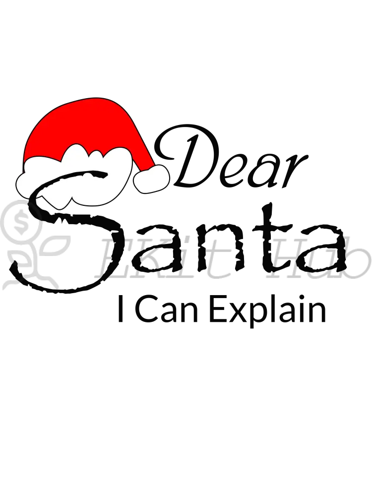 ’Dear Santa I Can Explain’ Holiday Plr Poster Graphic Printable Graphics