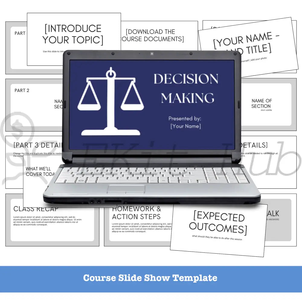 Decision Making Niche Template Pack + Create A Course Quick Guide Canva Templates