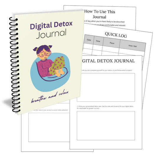 Digital Detox - Printable Canva Plr Journal Templates