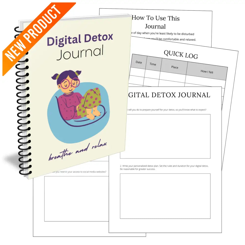 Digital Detox - Printable Canva Plr Journal Templates