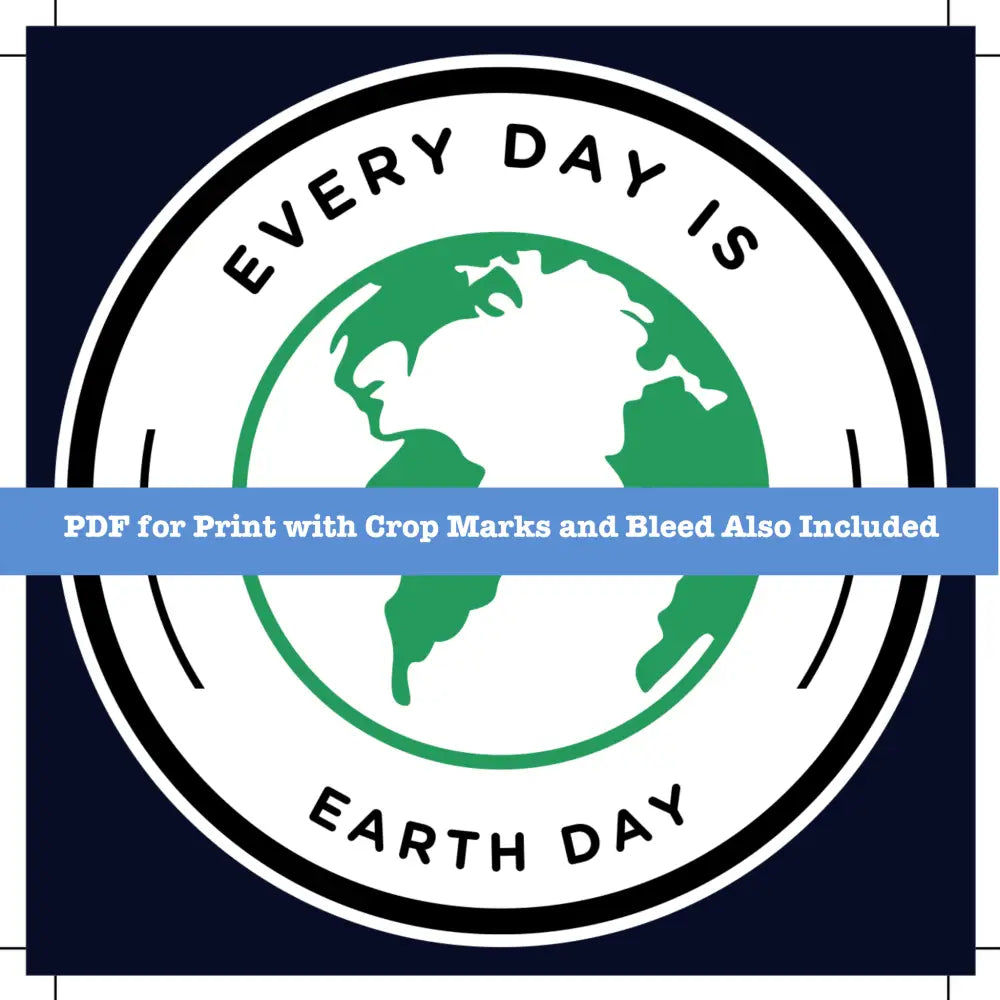 Earth Day Print-Ready PLR Sticker