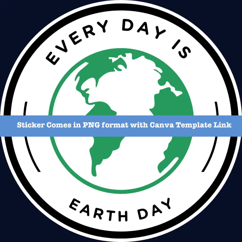 Earth Day Sticker Canva Template