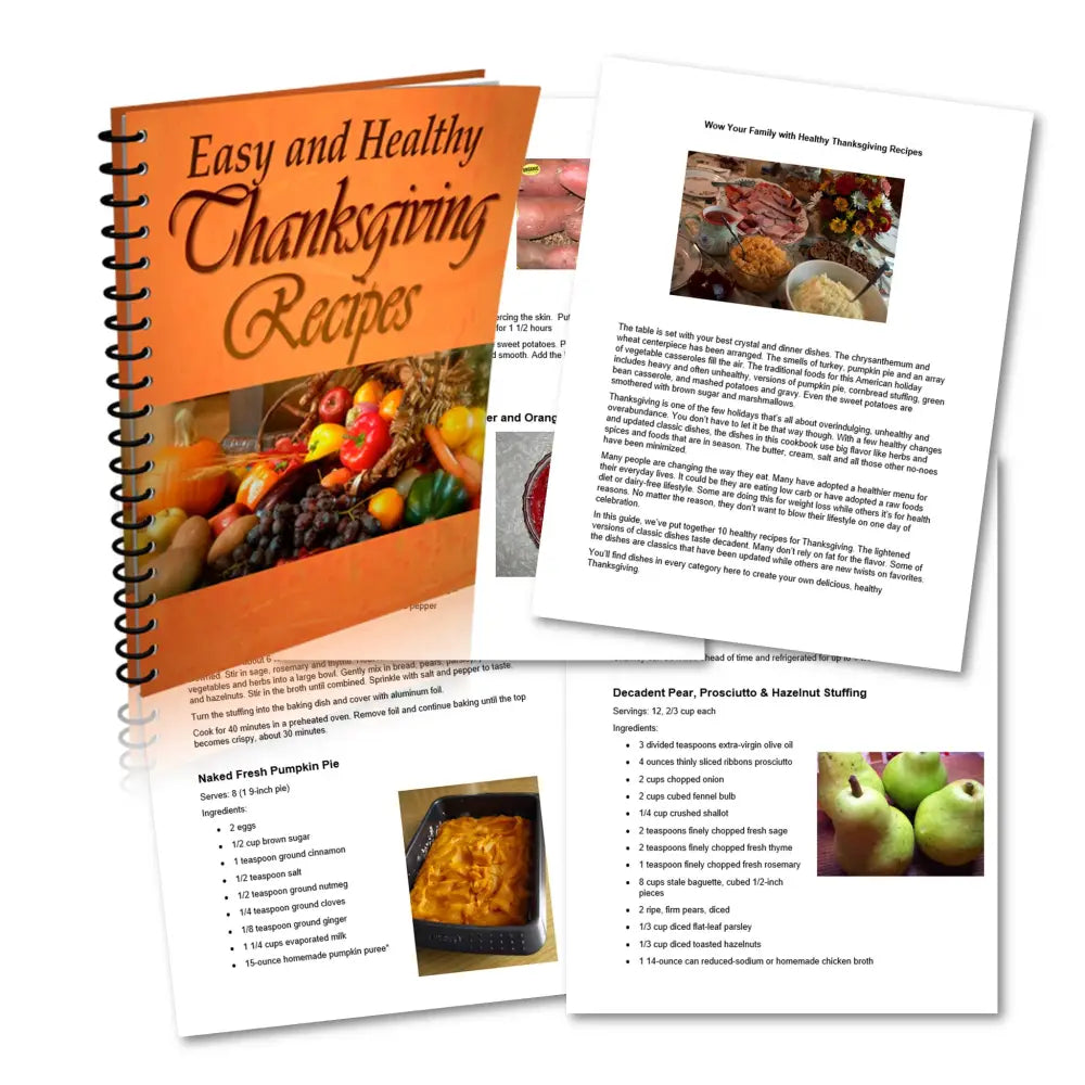 Easy & Healthy Thanksgiving Recipes - Plr Recipe Book Reports