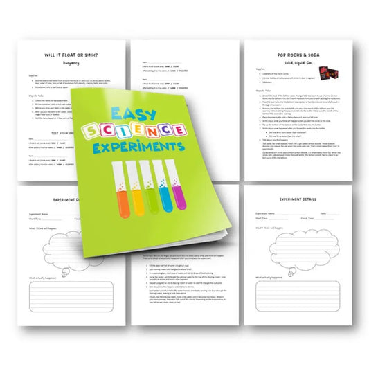 ’Easy Science Experiments’ Kid’s Workbook - Plr Rights Printable Journals