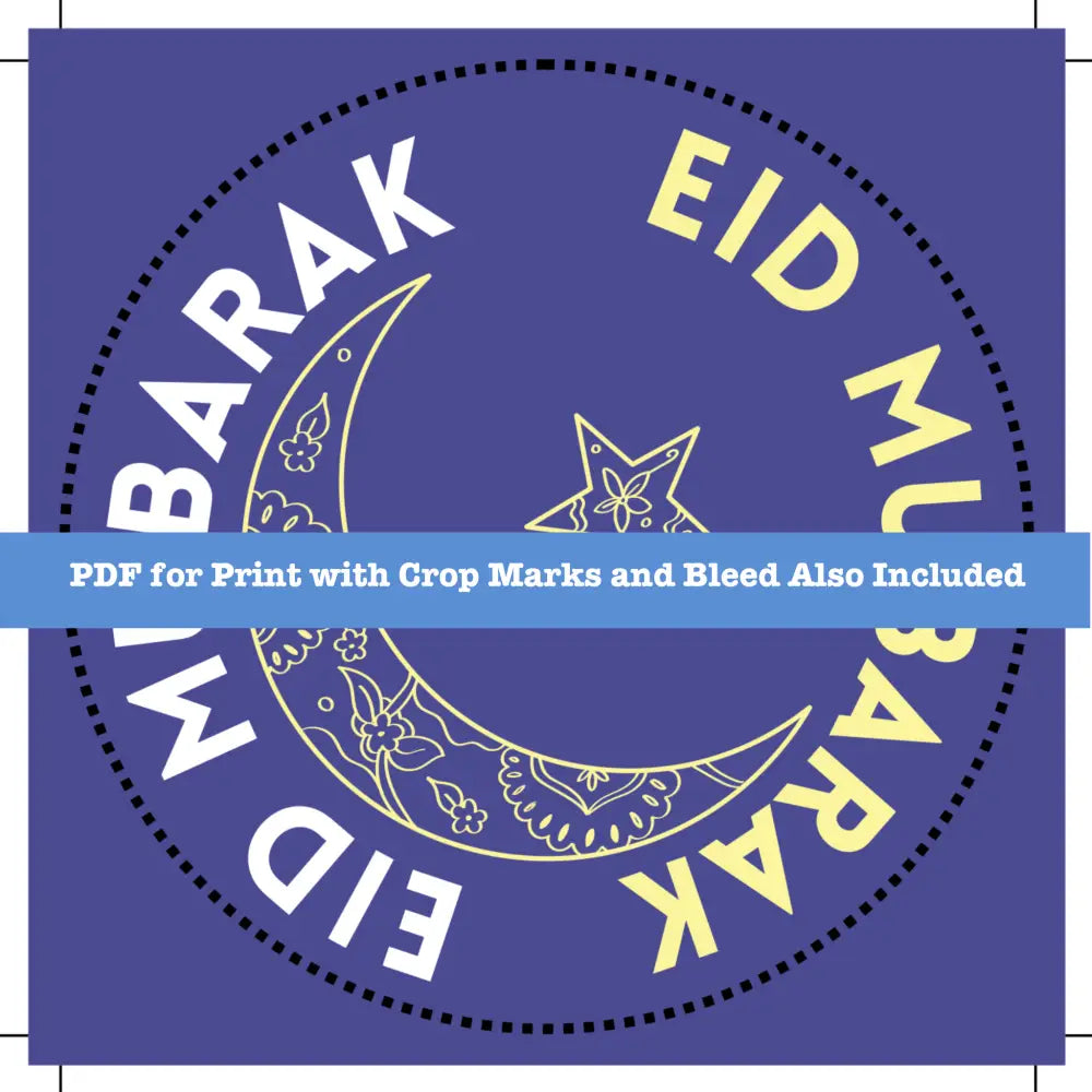 Eid Mubarak Print-Ready Sticker