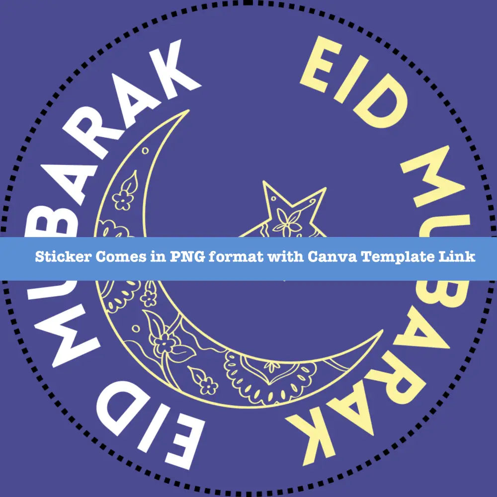Eid Mubarak Sticker Canva Template