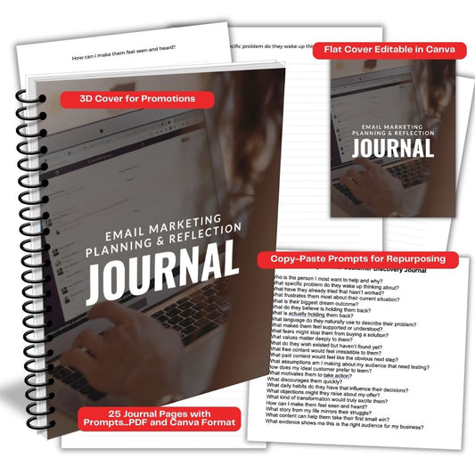 Email Marketing Planning & Reflection PLR Journal