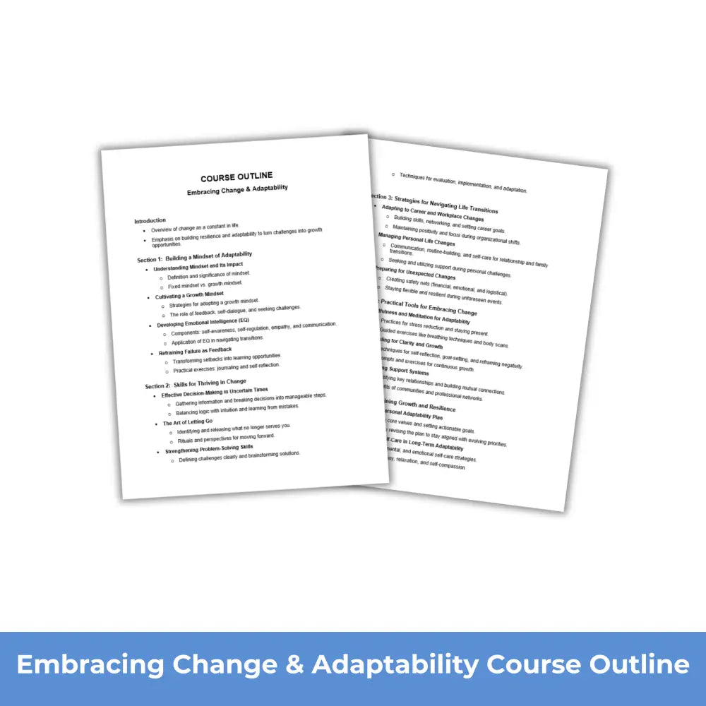 Embracing Change & Adaptability - A Better Me PLR Course PLR Reports