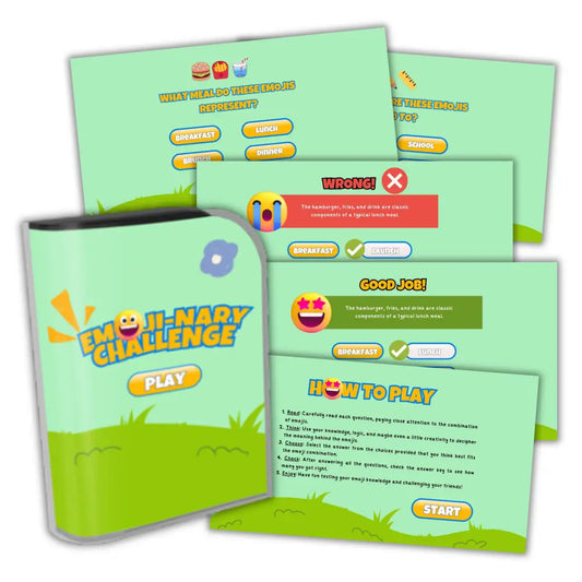 Emojinary Challenge Kid’s Game- Plr Rights Printable Journals