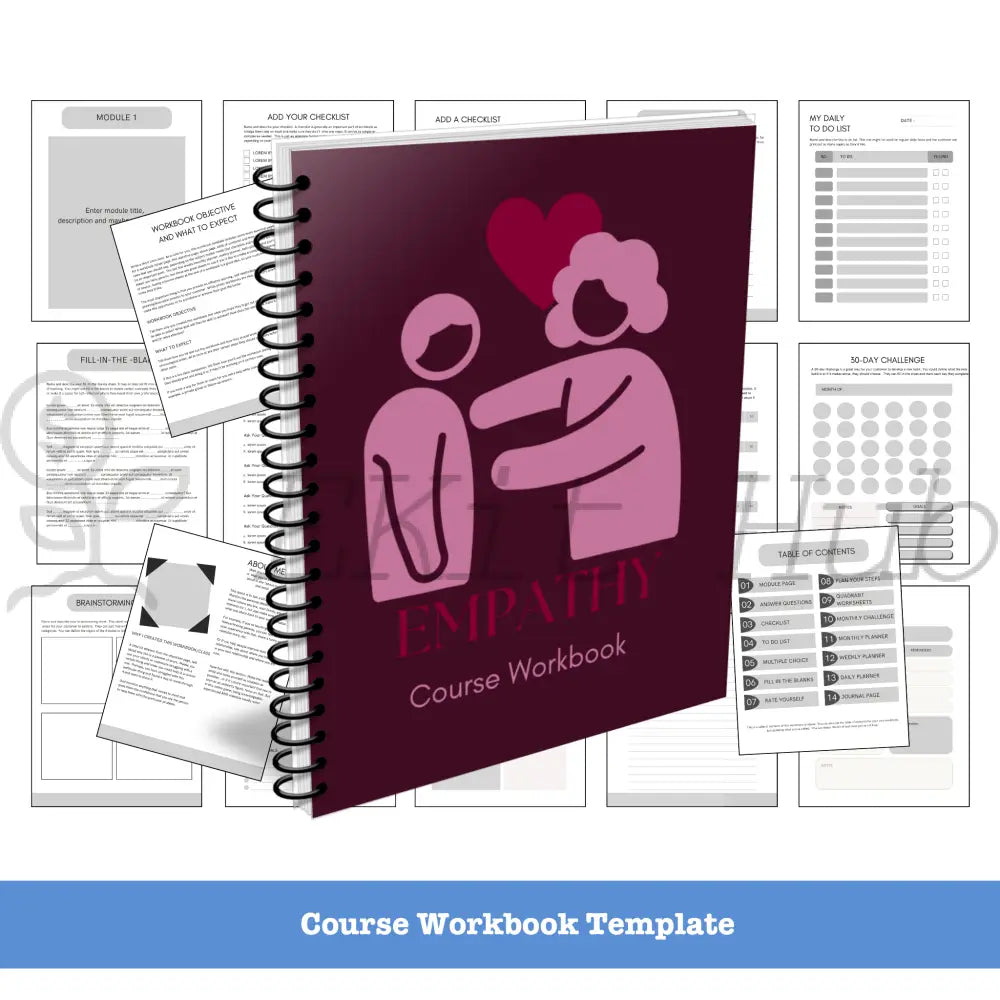 Empathy Niche Course Template Pack + Create A Quick Guide Canva Templates