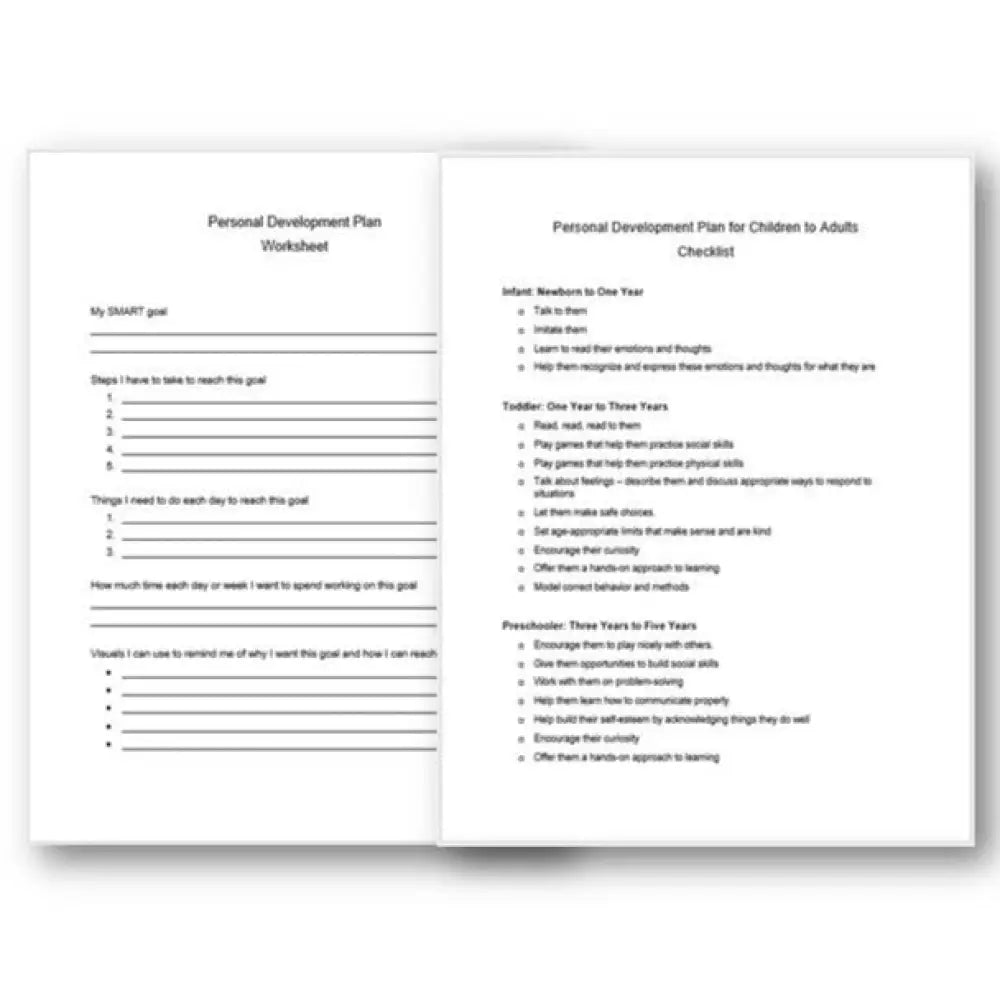 Encouraging Personal Development In All Stages Of Life Checklist And Worksheet Printable Worksheets