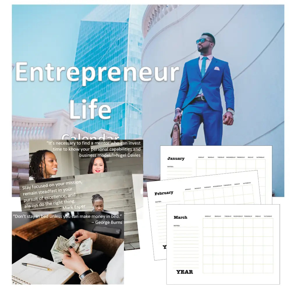 entrepreneur life calendar plr