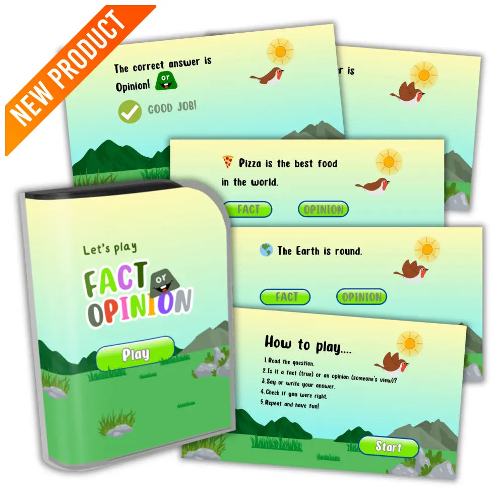 Fact Or Opinion Kid’s Game- Plr Rights Printable Journals