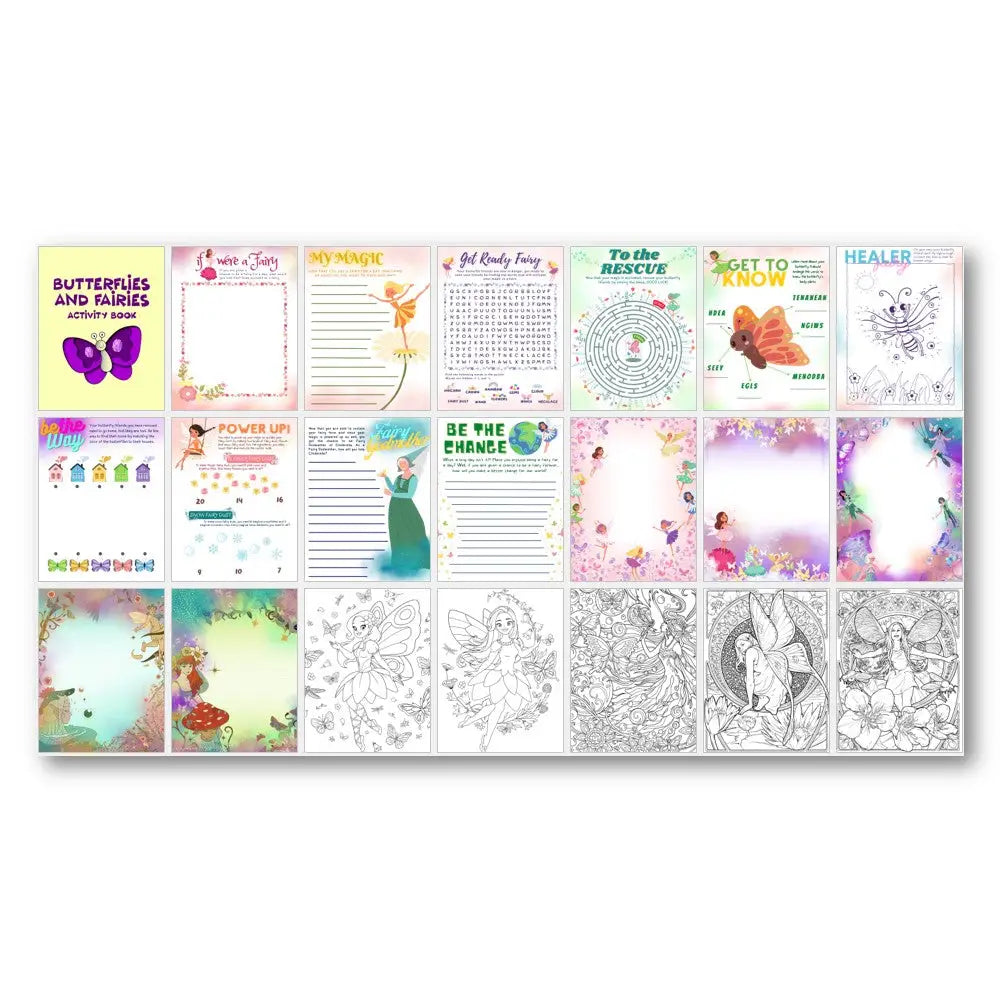 ’Fairies & Butterflies’ Kid’s Workbook - Plr Printable Journals