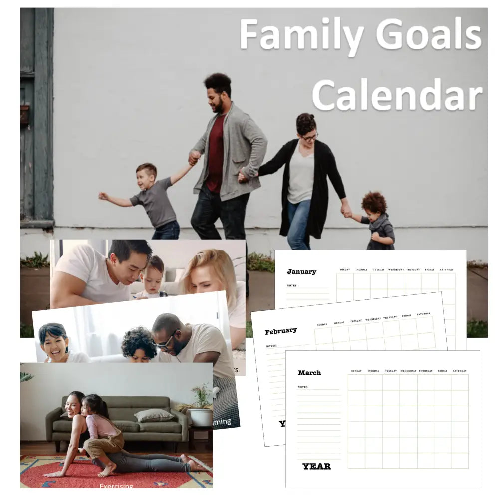 Family goals calendar plr