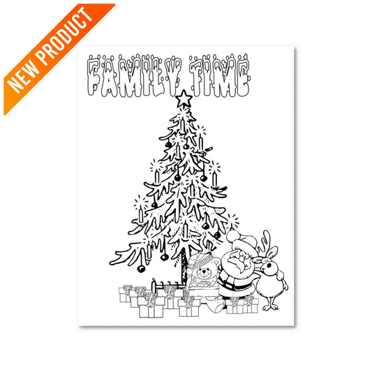 ’Family Time’ Christmas Plr Coloring Page Pages