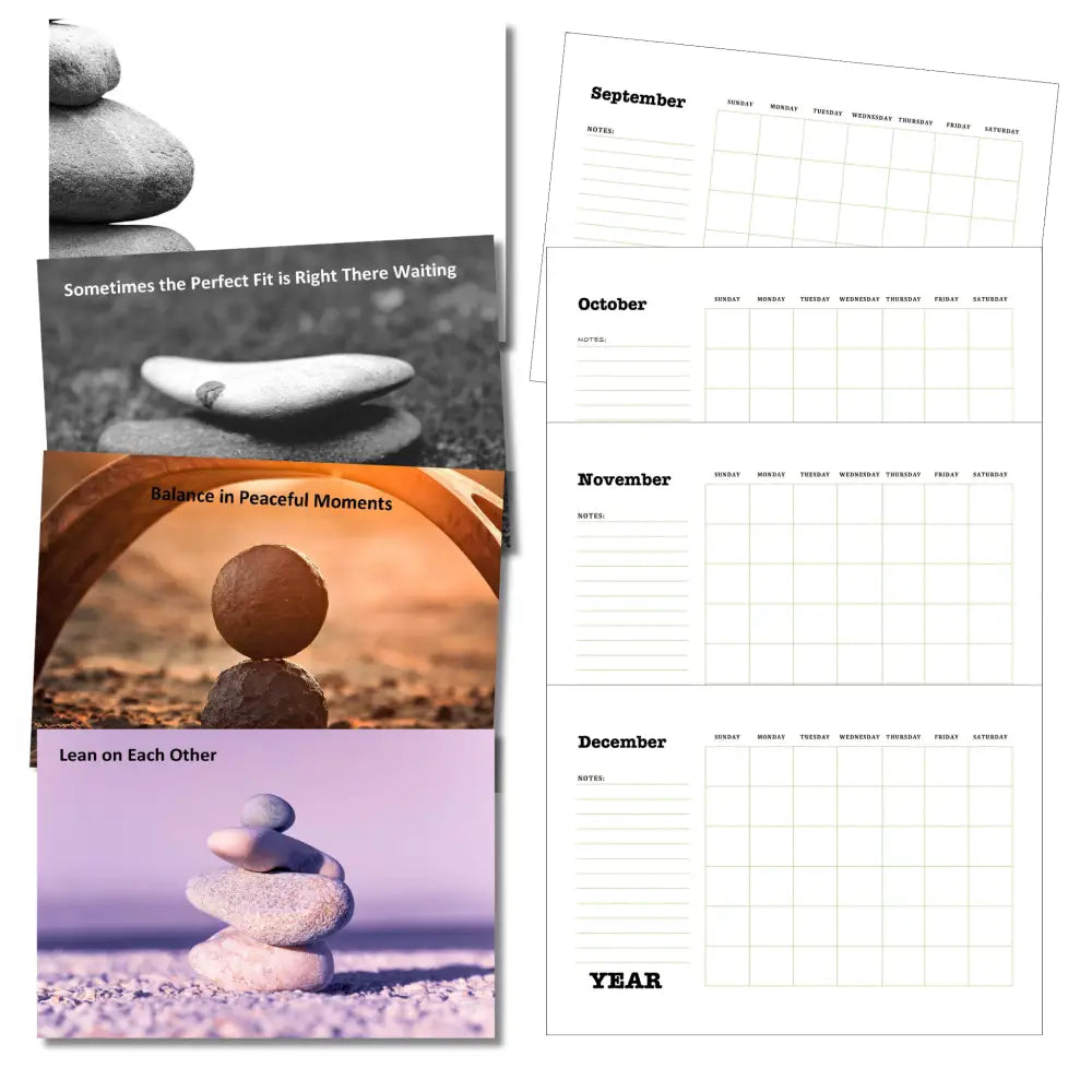 Finding Balance In Your Life Printable Calendar Plr Calendars
