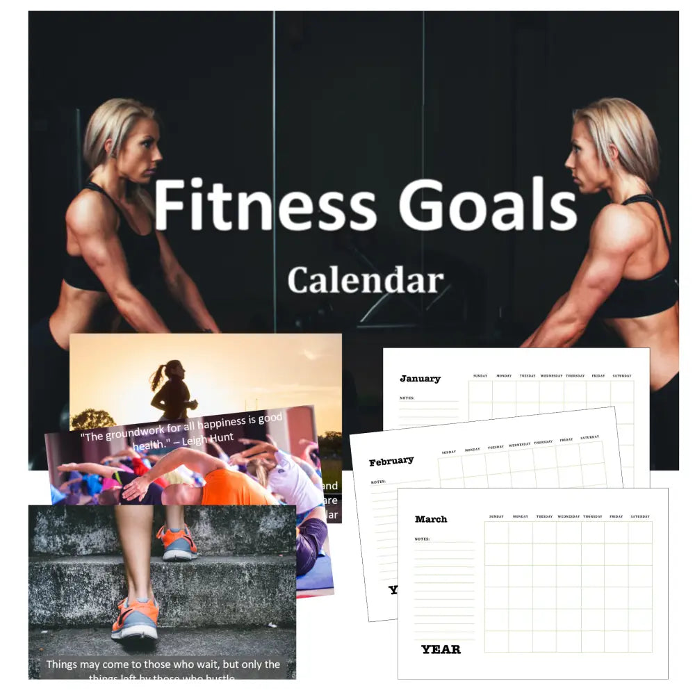 fitness goals calendar plr