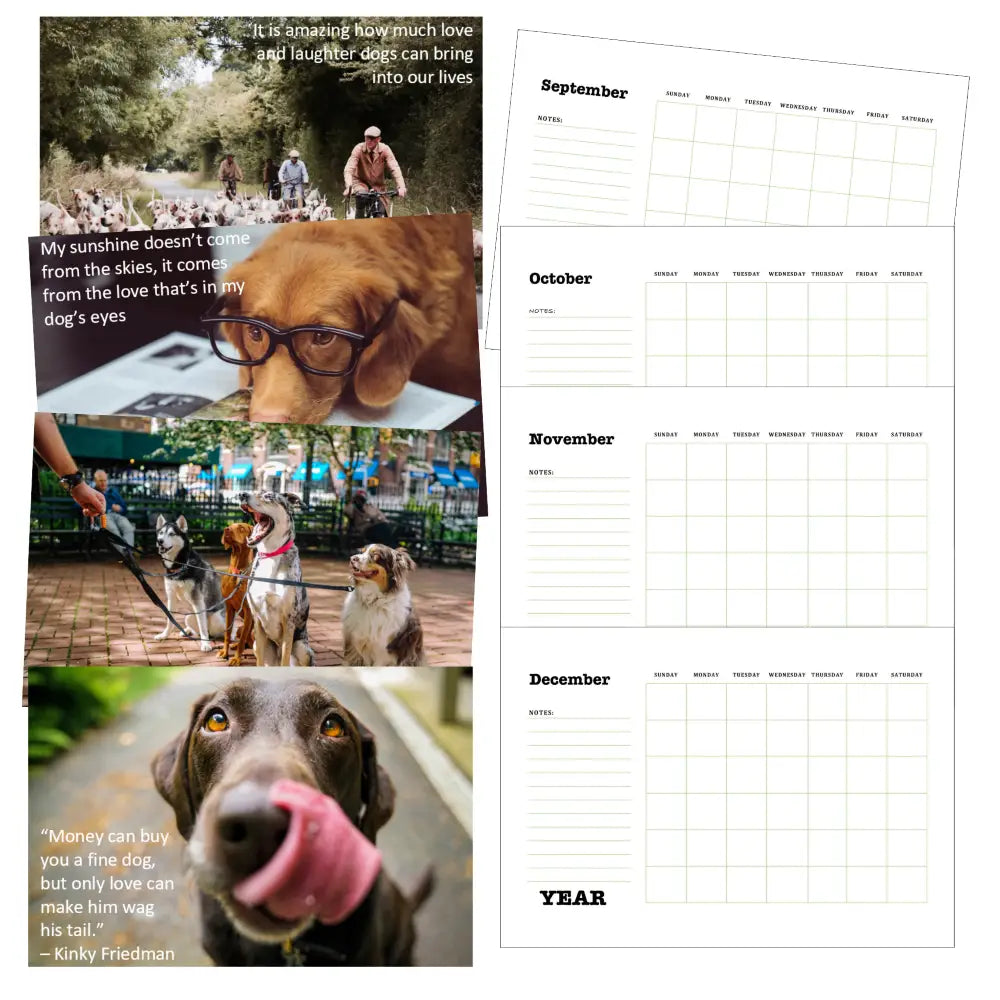 love dogs plr printable calendar